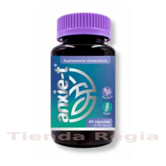 FRASCO CON 60 CAPSULAS DE ANXIE-T PARA LA ANSIEDAD, INGREDIENTES: ASHWAGANDHA, GABA Y KAVA KAVA