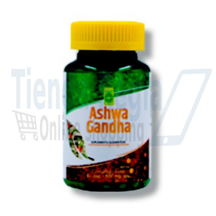 Frasco de 60 capsulas de ASHWAGANDHA, para el ESTRES,DEPRESION.