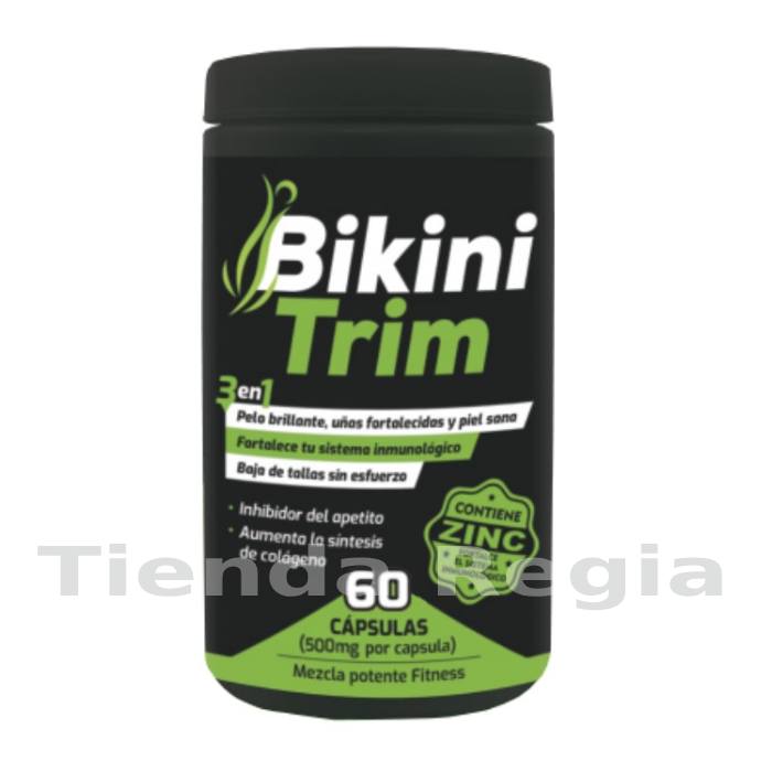 Imagen de bote con 60 cápsulas de bikini trim, para bajar de peso.-De venta en Tienda Regia.