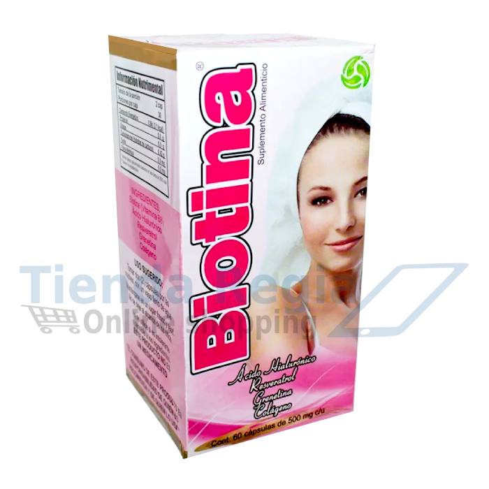 Caja de Biotina W con 60 capsulas de 500mg cada una.-De venta en Tienda Regia.