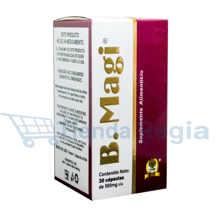 caja de b magi con 30 cápsulas de 500mg c/u-De venta en Tienda Regia.