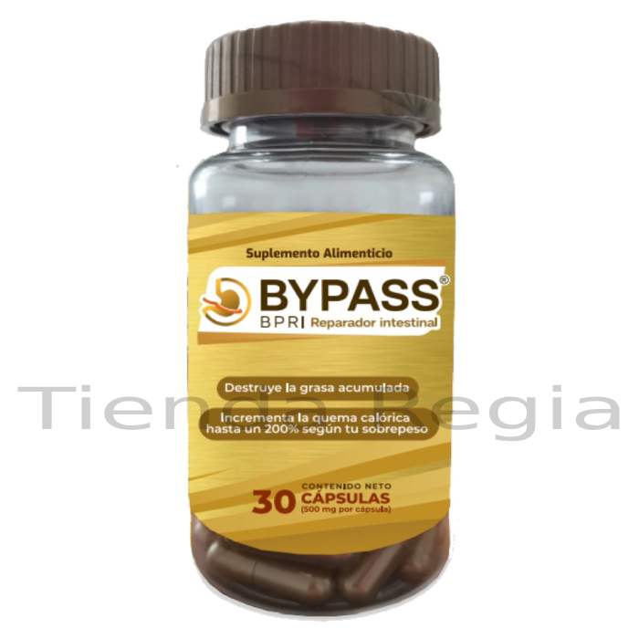 FRASCO DE BYPASS CON 30 CÁPSULAS DE 500 MG CADA UNA.-De venta en Tienda Regia.