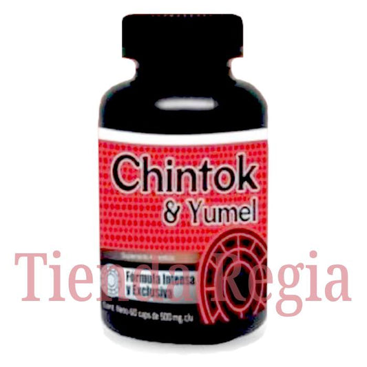 FRASCO DE CHINTOK-YUMEL CON 60 CÁPSULAS DE 500MG C/U-De venta en Tienda Regia.