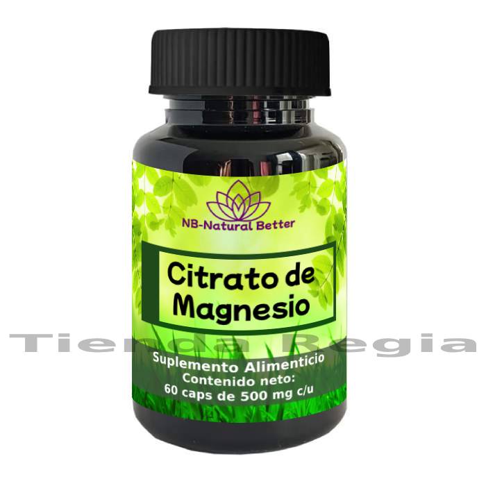 Frasco de citrato de magnesio 60 cápsulas.-De venta en Tienda Regia.