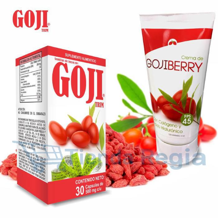 CREMA GOJI BERRY Y CAJA DE CAPSULAS GOJI TRIM-De venta en Tienda Regia