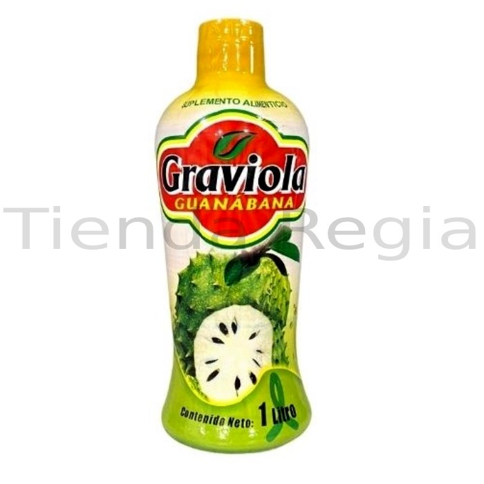 Botella de plastico de 1litro de Graviola-Guanabana, potente antioxidante, controla niveles de azúcar. antiparasitario.-De venta en Tienda Regia.