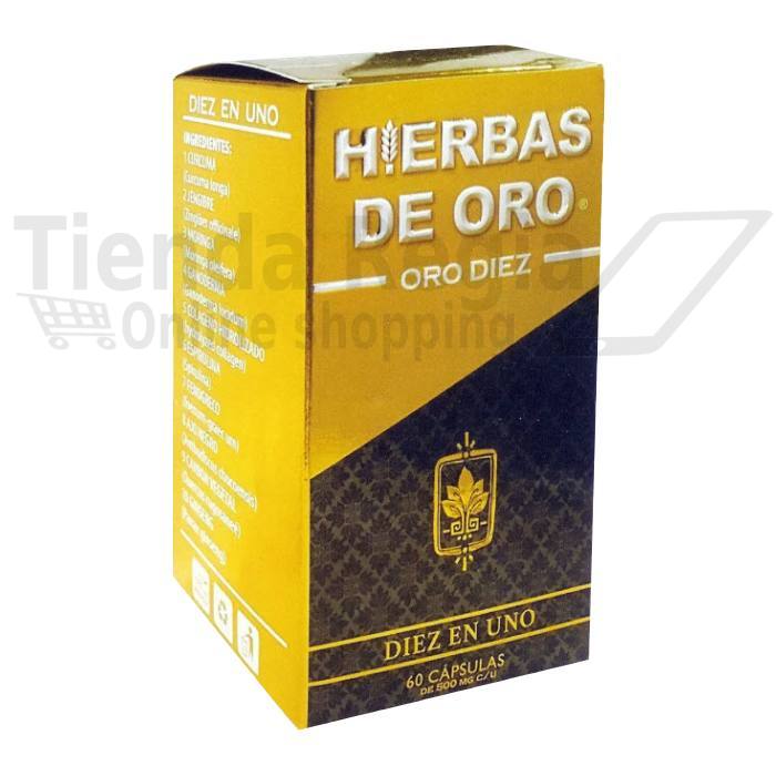 CAJA DE HIERBAS DE ORO. -De venta en Tienda Regia.