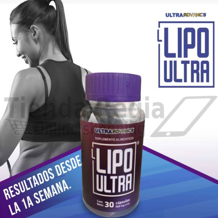 PRODUCTO PARA BAJAR DE PESO, LIPO ULTRA, RESULTADOS DESDE LA PRIMER SEMANA-De venta en Tienda Regia