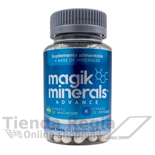 Frasco de magik minerals advance con 60 cápsulas de 500mg c/u-De venta en Tienda Regia