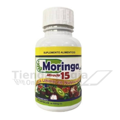 frasco de capsulas de MORINGA LIFE MIRACLE-De venta en Tienda Regia