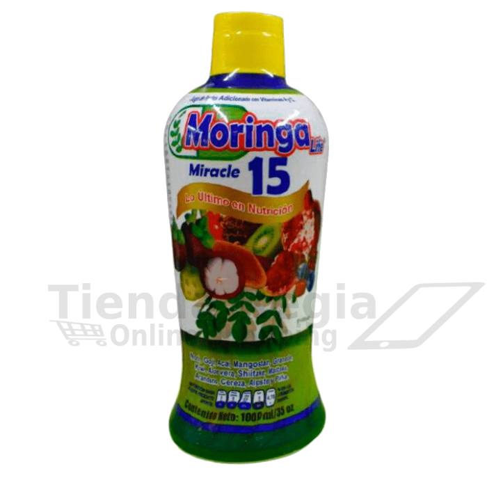 BOTELLA DE 1 LITRO DE MORINGA LIFE MIRACLE TONICO-De venta en Tienda Regia.