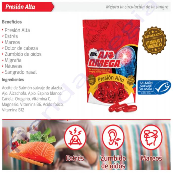 BENEFICIOS E INGREDIENTES  DEL MR AJO PRESION ALTA