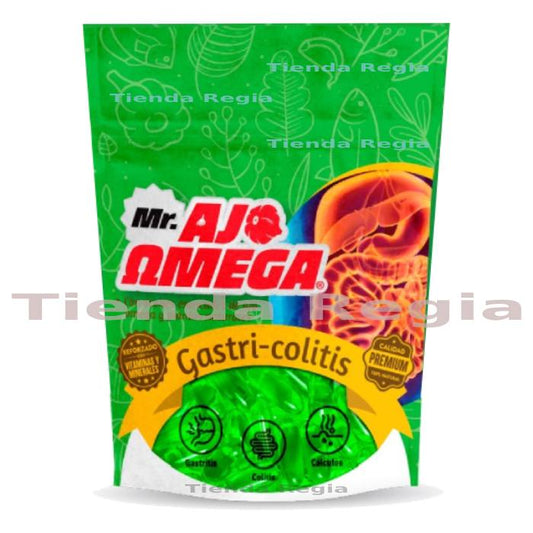 Bolsa de Mr Ajo omega gastri-colitis con 60 cápsulas.