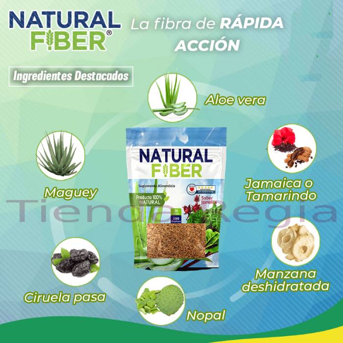 BOLSA DE NATURAL FIBER Y SUS INGREDIENTES-De venta en Tienda Regia