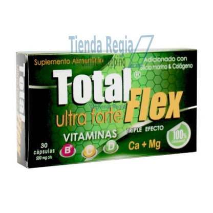 Caja de total flex con 30 capsulas de 500 mg c/u-DE VENTA EN TIENDA REGIA