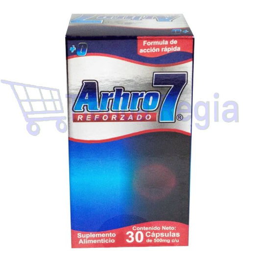 caja de ARTHRO7 con frasco de 30 capsulas.